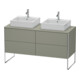 Duravit Meuble sous lavabo XSquare 140x54,8x77,8 cm, 4 tiroirs, acier, acier gris mat-1