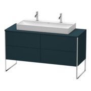 Duravit Meuble sous lavabo XSquare 140x54,8x77,8 cm, 4 tiroirs, bleu mat s-matt