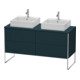 Duravit Meuble sous lavabo XSquare 140x54,8x77,8 cm, 4 tiroirs, bleu satin mat-1