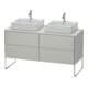Duravit Meuble sous-lavabo XSquare 140x54,8x77,8 cm, 4 tiroirs, debout, béton gris m-1