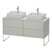 Duravit Meuble sous-lavabo XSquare 140x54,8x77,8 cm, 4 tiroirs, debout, béton gris m-1