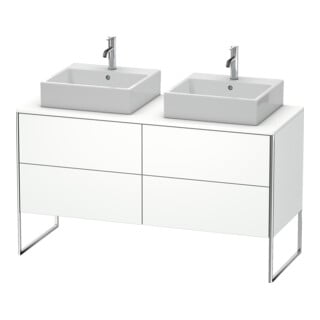 Duravit Meuble sous lavabo XSquare 140x54,8x77,8 cm, 4 tiroirs, debout, blanc mat