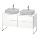Duravit Meuble sous lavabo XSquare 140x54,8x77,8 cm, 4 tiroirs, debout, blanc mat-1