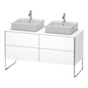 Duravit Meuble sous lavabo XSquare 140x54,8x77,8 cm, 4 tiroirs, debout, blanc mat