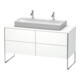 Duravit Meuble sous lavabo XSquare 140x54,8x77,8 cm, 4 tiroirs, debout, blanc mat-1
