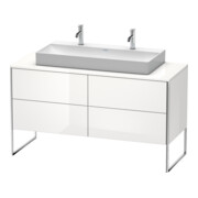 Duravit Meuble sous lavabo XSquare 140x54,8x77,8 cm, 4 tiroirs, debout, blanc mat-2
