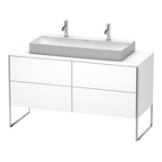 Duravit Meuble sous lavabo XSquare 140x54,8x77,8 cm, 4 tiroirs, debout, blanc mat