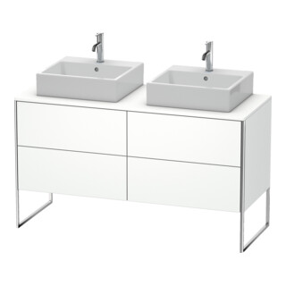 Duravit Meuble sous lavabo XSquare 140x54,8x77,8 cm, 4 tiroirs, debout, blanc mat