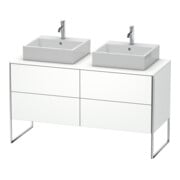 Duravit Meuble sous lavabo XSquare 140x54,8x77,8 cm, 4 tiroirs, debout, blanc mat-1