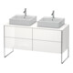 Duravit Meuble sous lavabo XSquare 140x54,8x77,8 cm, 4 tiroirs, debout, blanc mat