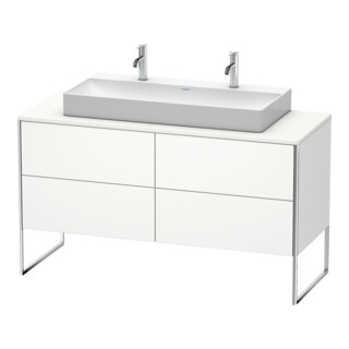 Duravit Meuble sous lavabo XSquare 140x54,8x77,8 cm, 4 tiroirs, debout, blanc mat s-matt