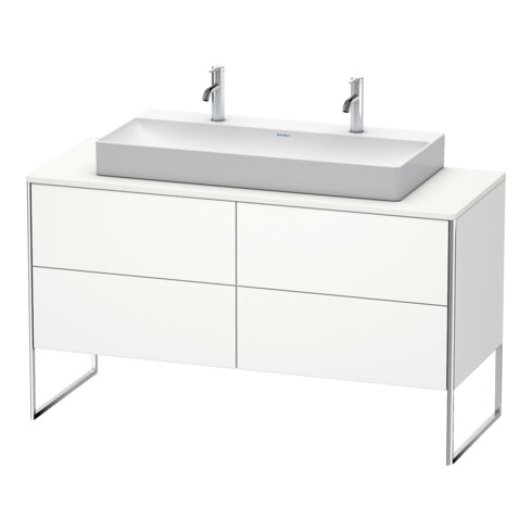 Duravit Meuble sous lavabo XSquare 140x54,8x77,8 cm, 4 tiroirs, debout, blanc mat s-matt