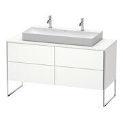 Duravit Meuble sous lavabo XSquare 140x54,8x77,8 cm, 4 tiroirs, debout, blanc mat s-matt