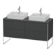 Duravit Meuble sous-lavabo XSquare 140x54,8x77,8 cm, 4 tiroirs, debout, graphite m-1