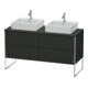 Duravit Meuble sous lavabo XSquare 140x54,8x77,8 cm, 4 tiroirs, debout, graphite mat-1