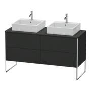 Duravit Meuble sous lavabo XSquare 140x54,8x77,8 cm, 4 tiroirs, debout, graphite mat