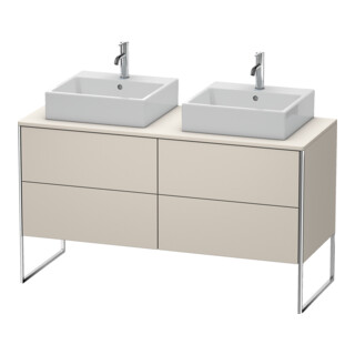 Duravit Meuble sous-lavabo XSquare 140x54,8x77,8 cm, 4 tiroirs, debout, taupe mat