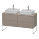 Duravit Meuble sous lavabo XSquare 140x54,8x77,8 cm, 4 tiroirs, posé, basique m-1