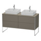 Duravit Meuble sous lavabo XSquare 140x54,8x77,8 cm, 4 tiroirs, st, gris mat-1