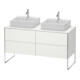 Duravit Meuble sous lavabo XSquare 140x54,8x77,8 cm, 4 tiroirs, st, No we s-mat-1