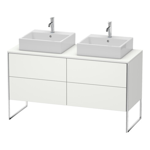 Duravit Meuble sous lavabo XSquare 140x54,8x77,8 cm, 4 tiroirs, st, No we s-mat