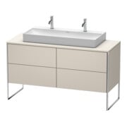 Duravit Meuble sous lavabo XSquare 140x54,8x77,8 cm, 4 tiroirs, taupe, vertical