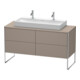 Duravit Meuble sous-lavabo XSquare 140x54,8x77,8cm, 4 tiroirs, debout, basique m-1