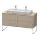 Duravit Meuble sous-lavabo XSquare 140x54,8x77,8cm, 4 tiroirs, debout, blanc mat-1