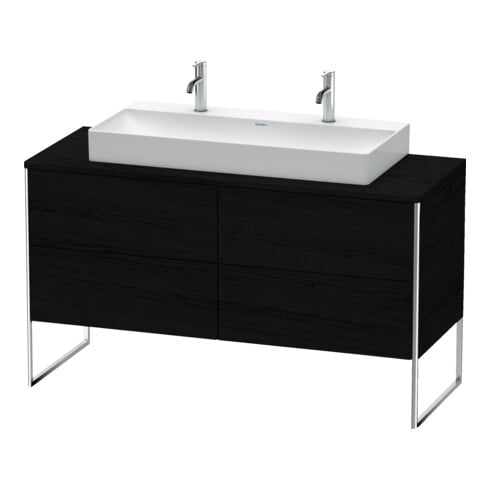 Duravit Meuble sous-lavabo XSquare 140x54,8x77,8cm, 4 tiroirs, debout, blanc œuf