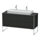 Duravit Meuble sous-lavabo XSquare 140x54,8x77,8cm, 4 tiroirs, debout, graphite mat-1