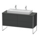 Duravit Meuble sous-lavabo XSquare 140x54,8x77,8cm, 4 tiroirs, debout, gris mat-1