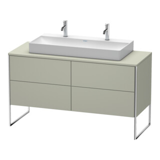 Duravit Meuble sous-lavabo XSquare 140x54,8x77,8cm, 4 tiroirs, debout, Tau satin mat