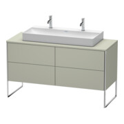 Duravit Meuble sous-lavabo XSquare 140x54,8x77,8cm, 4 tiroirs, debout, Tau satin mat