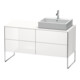 Duravit Meuble sous lavabo XSquare 140x77,8x53,8 cm, 4 tiroirs, blanc brillant, droite-1