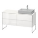 Duravit Meuble sous-lavabo XSquare 140x77,8x53,8 cm, 4 tiroirs, blanc brillant, droite-1