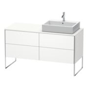 Duravit Meuble sous lavabo XSquare 140x77,8x53,8 cm, 4 tiroirs, blanc mat
