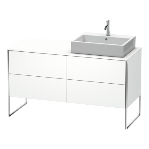 Duravit Meuble sous-lavabo XSquare 140x77,8x53,8 cm, 4 tiroirs, blanc mat, droite
