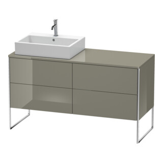 Duravit Meuble sous-lavabo XSquare 140x77,8x53,8 cm, 4 tiroirs, brillant blanc