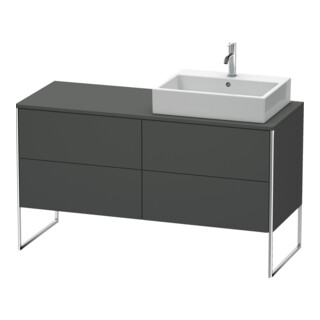 Duravit Meuble sous-lavabo XSquare 140x77,8x53,8 cm, 4 tiroirs, graph m