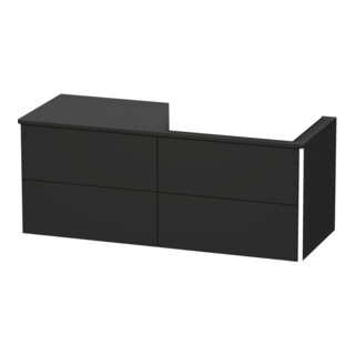 Duravit Meuble sous-lavabo XSquare 140x77,8x53,8 cm, 4 tiroirs, gris mat