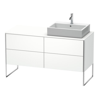 Duravit Meuble sous lavabo XSquare 140x77,8x53,8 cm, 4 tiroirs, st, B dr, blanc mat