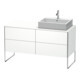 Duravit Meuble sous lavabo XSquare 140x77,8x53,8 cm, 4 tiroirs, st, B dr, blanc mat-1