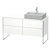 Duravit Meuble sous lavabo XSquare 140x77,8x53,8 cm, 4 tiroirs, st, B dr, blanc mat