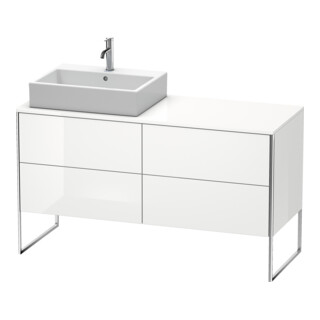 Duravit Meuble sous-lavabo XSquare 140x77,8x53,8 cm, 4 tiroirs, st, B g, blanc brillant