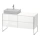 Duravit Meuble sous-lavabo XSquare 140x77,8x53,8 cm, 4 tiroirs, st, B g, blanc brillant-1