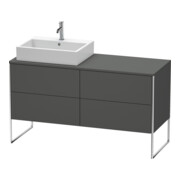 Duravit Meuble sous lavabo XSquare 140x77,8x53,8 cm, 4 tiroirs, st, B g, graph m