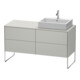 Duravit Meuble sous lavabo XSquare 140x77,8x53,8 cm, 4 tiroirs, st, B r, bg m-1