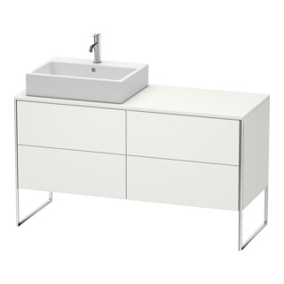 Duravit Meuble sous lavabo XSquare 140x77,8x53,8 cm, 4 tiroirs, st, blanc l, No w m