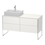 Duravit Meuble sous lavabo XSquare 140x77,8x53,8 cm, 4 tiroirs, st, blanc l, No w m