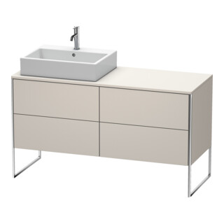 Duravit Meuble sous-lavabo XSquare 140x77,8x53,8 cm, 4 tiroirs, Tau mat